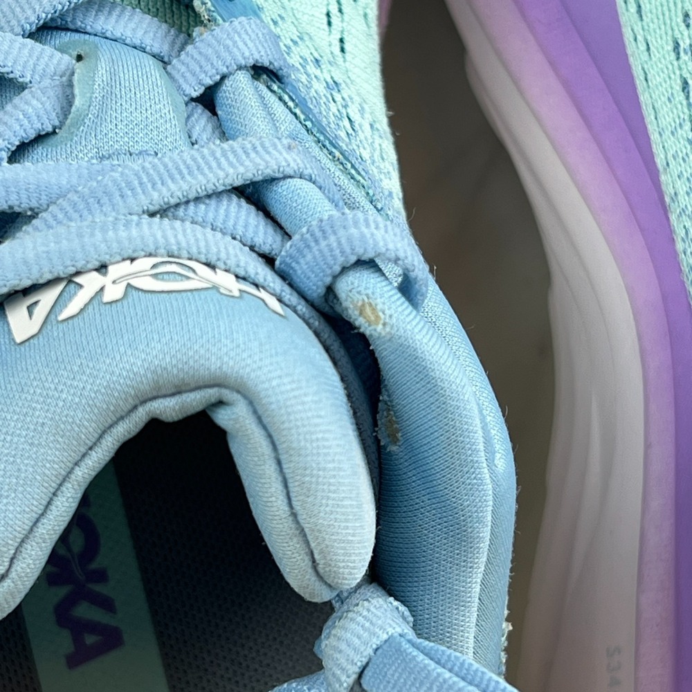 Hoka One Bondi 8 Womens Size 8 D WIDE Airy Blue Ocean Running Shoe 1127954 ABSO - Picture 12 of 13